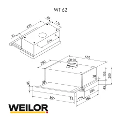 Витяжка WEILOR WT 62 WH - Картинка 13