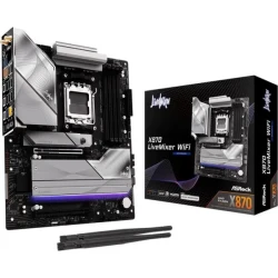 ASROCK Mатеринська плата sAM5 AMD X870 4xDDR5 HDMI/2xUSB4 Type-C 4xM.2 5GbE LAN ATX X870 LIVEMIXER WIFI - Картинка 5